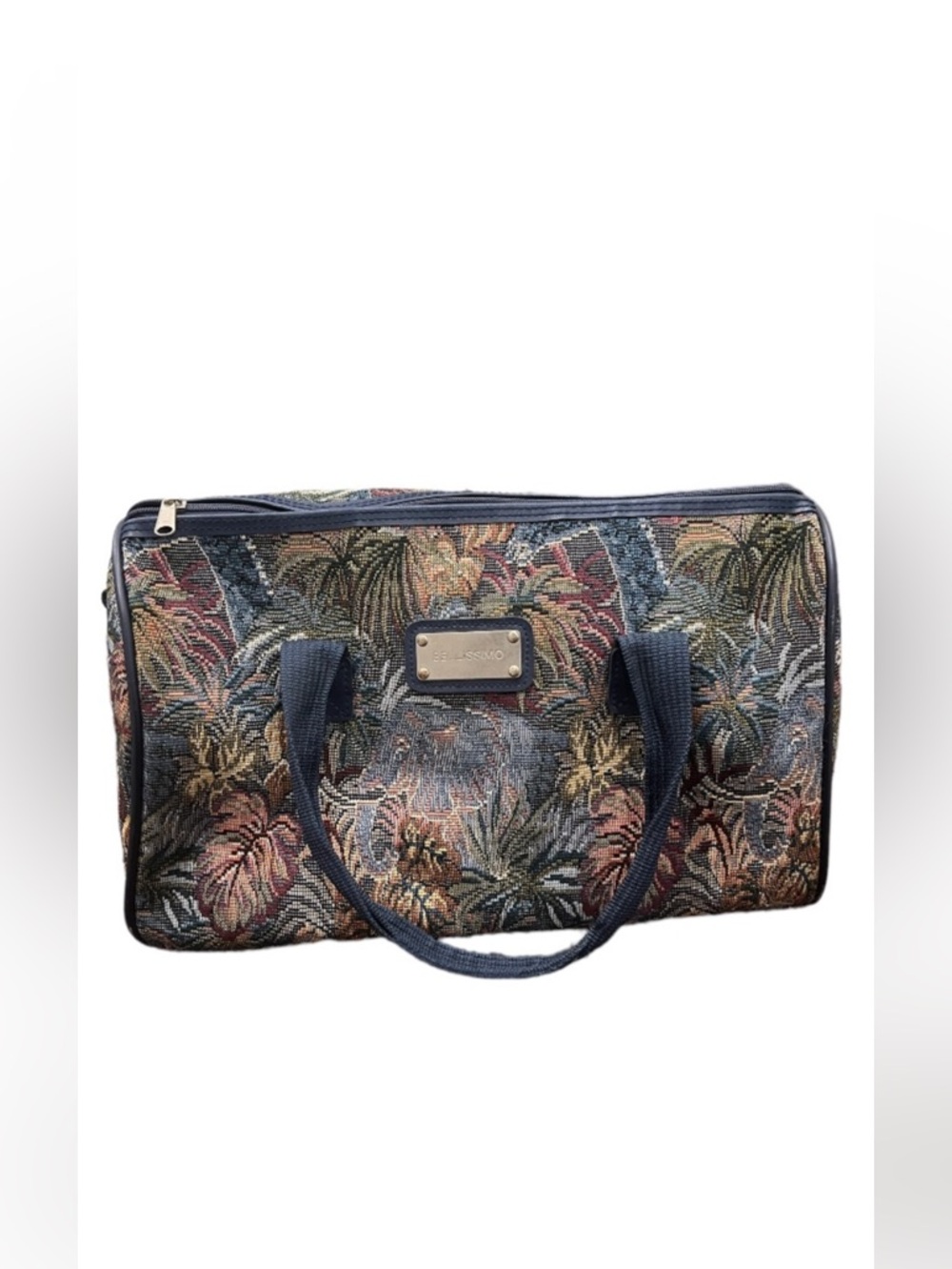 Vintage Bellissimo Floral Weekender Travel Bag - Multicolor